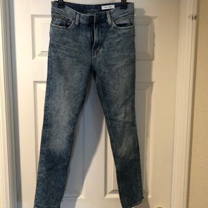men's 28x30 light washed blue jeans
